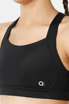 Amante Padded High Impact Anti Microbial Sports Bra  - Jet Black — thumbnail 4
